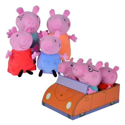 mamido Simba Sada plyšáků Prasátko Peppa, George, Maminka, Tatínek v autě