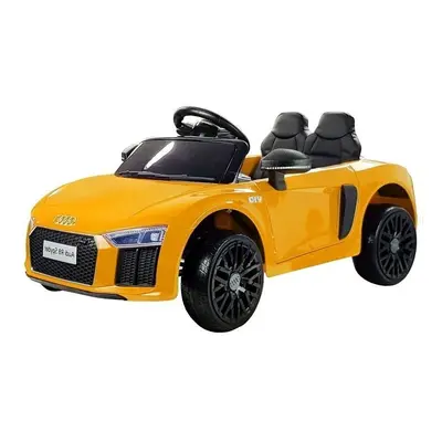 mamido Dětské elektrické autíčko Audi R8 Spyder lakované žluté