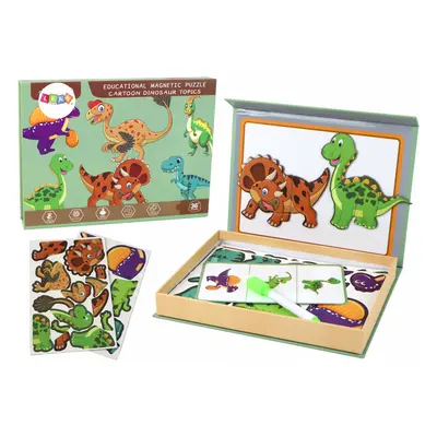 mamido Vzdělávací sada magnetické puzzle s motivy dinosaurů