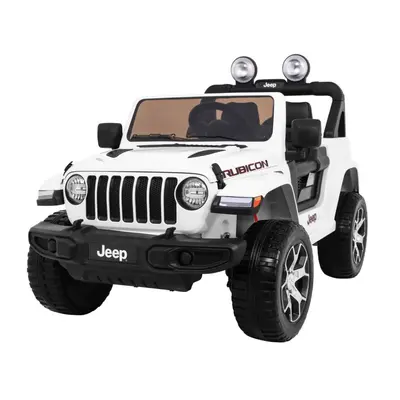 mamido Elektrické autíčko Jeep Wrangler Rubicon 4x4 bílé