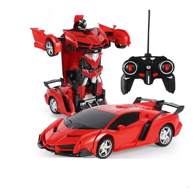 mamido Auto Robot Transformers 2v1 na dálkové ovládání RC červený