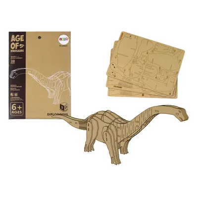 mamido Dřevěné 3D puzzle Brontosaurus 8 dílků