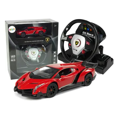 mamido Auto na dálkové ovládání Lamborghini Veneno RC 1:24 červené