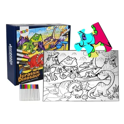 mamido Puzzle k vybarvení dinosauři