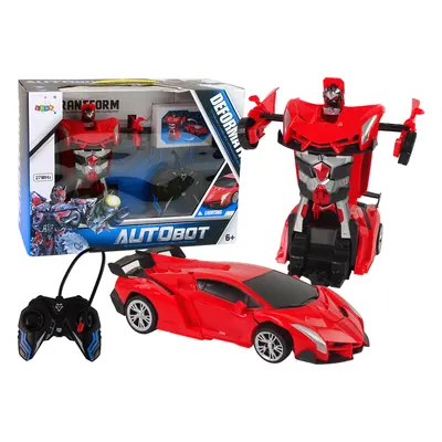 mamido Auto Robot Transformers 2v1 na dálkové ovládání RC červený