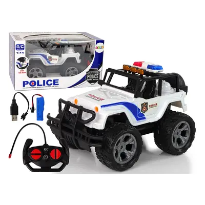 mamido Auto Policie na dálkové ovládání RC Jeep 1:14