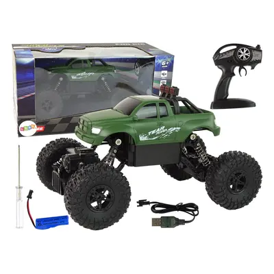 mamido Terénní auto Off-Road na dálkové ovládání RC 2,4 GHz 1:18 zelené