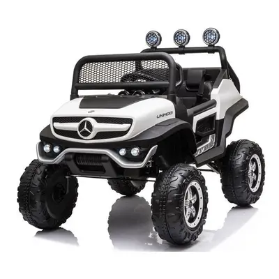 mamido Dětské elektrické autíčko Mercedes-Benz Unimog S 4x4 bílé