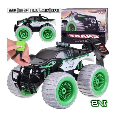 mamido Autíčko Monster Snake 4x4 na dálkové ovládání RC s efekty RC0633 zelené