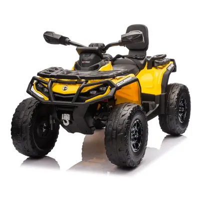 mamido Dětská elektrická čtyřkolka Can-Am Outlander ATV 4x200W žlutá