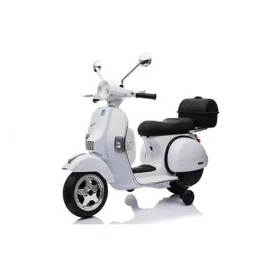 mamido Dětský elektrický skútr Vespa bílá