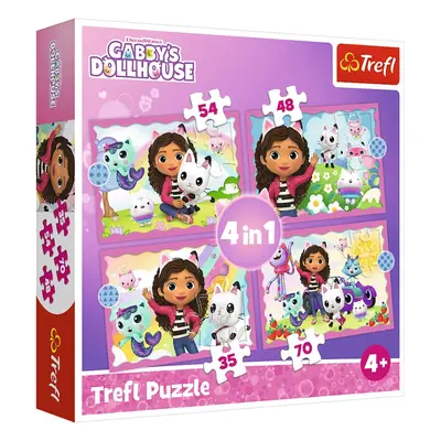 TREFL Puzzle Dobrodružství Gabby 4v1 Trefl