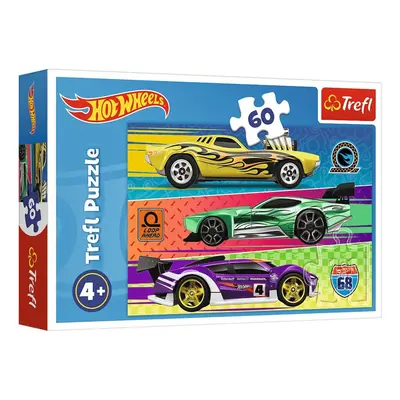 mamido Puzzle závodní Hot Wheels 60 dílků Trefl 17389