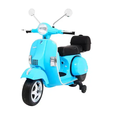 mamido Dětský elektrický skútr Vespa modrý