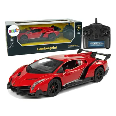 mamido Sportovní auto na dálkové ovládání RC Lamborghini Veneno 1:24 červené