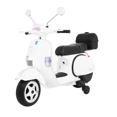 mamido Dětský elektrický skútr Vespa bílý