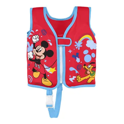 mamido Plavecká vesta Bestway S/M Mickey Mouse 9101D červená