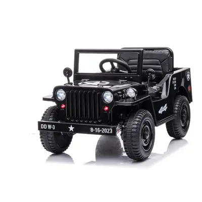 mamido Dětský elektrický vojenský Jeep Willys 4x4 černý