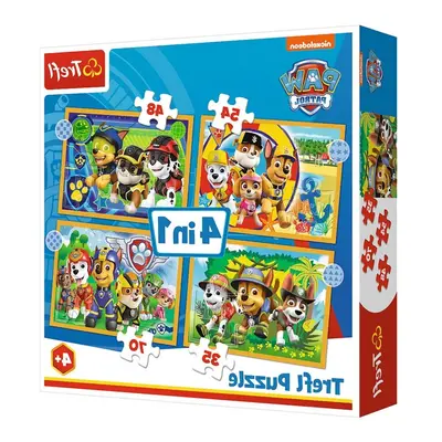 mamido Puzzle 4v1 Prázdninová Tlapková Patrola Trefl 34395