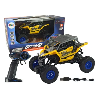 mamido Terénní auto na dálkové ovládání RC Off-Road 2,4 GHz 1:16 žluté