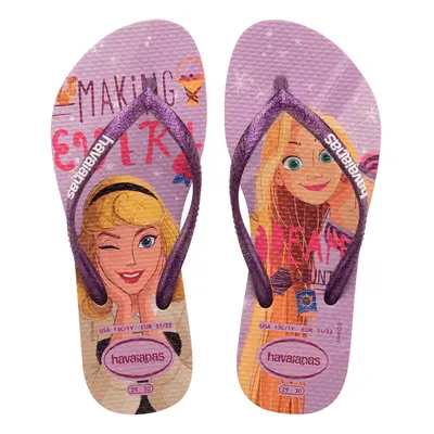 Havaianas dívčí žabky Disney Na vlásku Locika 4123328-0121 Beige