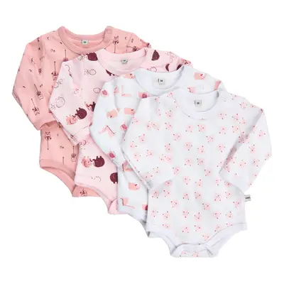 Pippi kojenecké body s dlouhým rukávem OEKO - TEX set 4 ks 3819 - 501