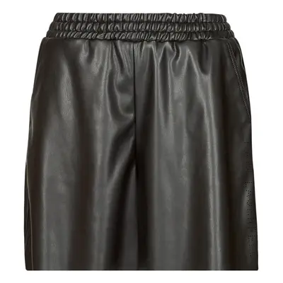 Karl Lagerfeld PERFORATED FAUX LEATHER SHORTS Černá