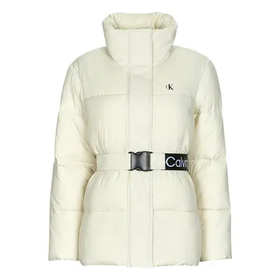 Calvin Klein Jeans LOGO BELT WAISTED SHORT PUFFER Béžová