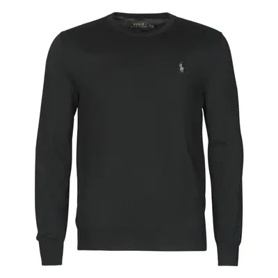 Polo Ralph Lauren PULL COL ROND AJUSTE EN COTON PIMA LOGO PONY PLAYER Černá