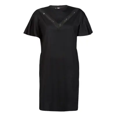 Karl Lagerfeld LACE INSERT JERSEY DRESS Černá