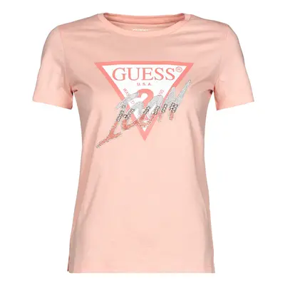 Guess SS CN ICON TEE Růžová