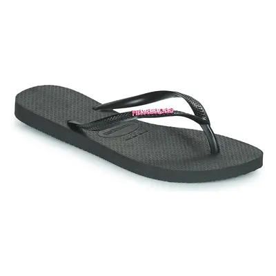 Havaianas SLIM LOGO METALLIC Černá