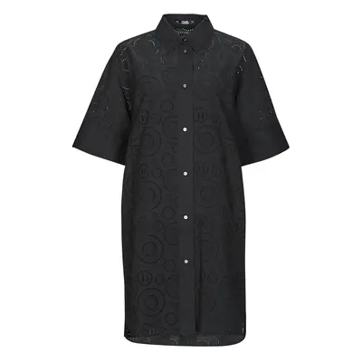 Karl Lagerfeld BRODERIE ANGLAISE SHIRTDRESS Černá