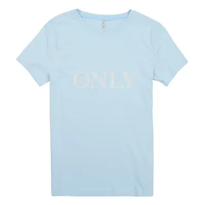 Only KOGWENDY S/S LOGO TOP BOX CP JRS Modrá