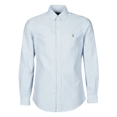 Polo Ralph Lauren CHEMISE AJUSTEE EN OXFORD COL BOUTONNE LOGO PONY PLAYER MULTICO Modrá