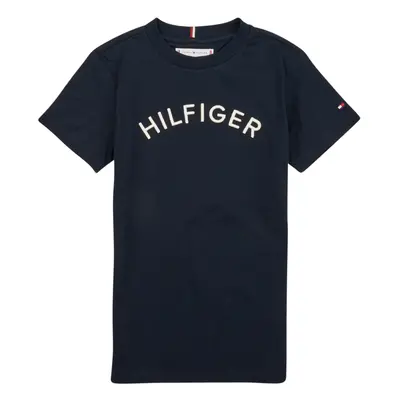 Tommy Hilfiger U HILFIGER ARCHED TEE Tmavě modrá