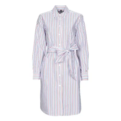 Tommy Hilfiger ORG CO GBL STP KNEE SHIRT DRESS Bílá