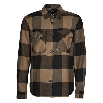 Only & Sons ONSMILO LS CHECK OVERSHIRT Hnědá