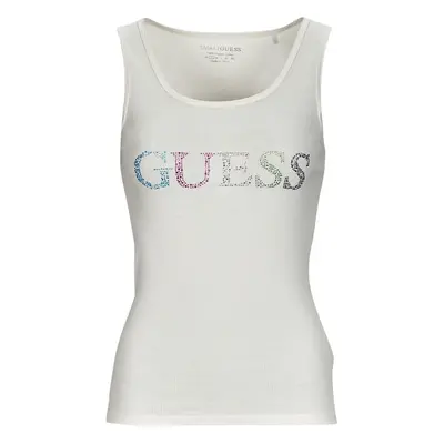 Guess COLORFUL LOGO TANK TOP Bílá