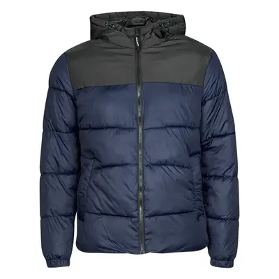 Jack & Jones JJCHILI PUFFER HOOD Tmavě modrá