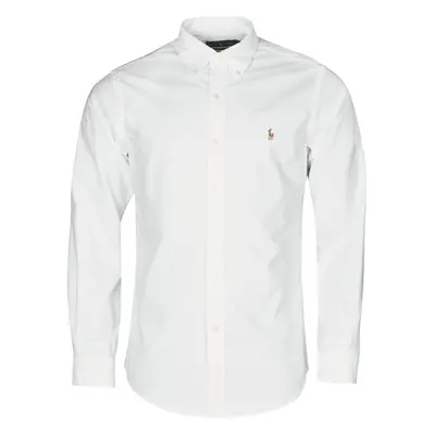 Polo Ralph Lauren CHEMISE AJUSTEE EN OXFORD COL BOUTONNE LOGO PONY PLAYER MULTICO Bílá