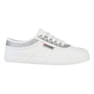 Kawasaki Glitter Canvas Shoe K194522 8889 Silver Bílá