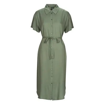 Vero Moda VMBUMPY SS CALF SHIRT DRESS NOOS Khaki