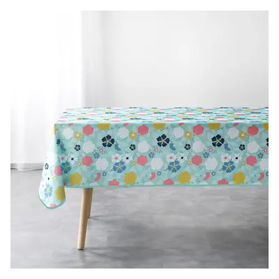 Douceur d intérieur NAPPE RECTANGLE 150 x 240 CM POLYESTER IMPRIME LILY MENTHE ruznobarevne