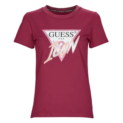 Guess SS CN ICON TEE Bordó