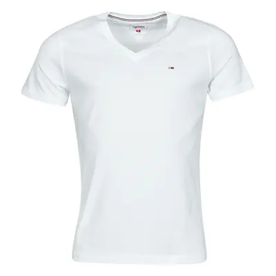 Tommy Jeans TJM ORIGINAL JERSEY TEE V NECK Bílá