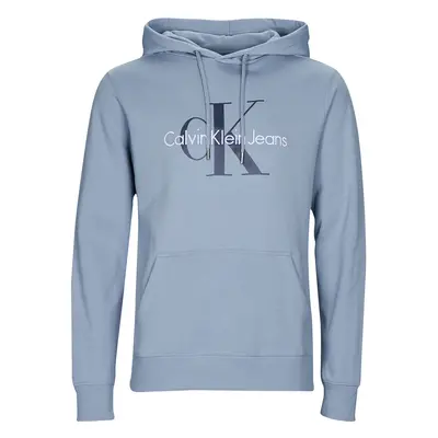 Calvin Klein Jeans MONOLOGO REGULAR HOODIE Modrá