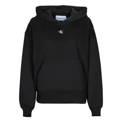 Calvin Klein Jeans MICRO MONOLOGO HOODIE Černá