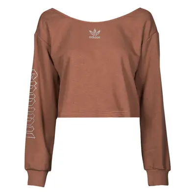 adidas SLOUCHY CREW? Hnědá