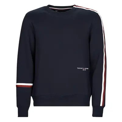 Tommy Hilfiger NEW GLOBAL STRIPE CREWNECK Tmavě modrá